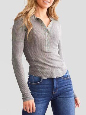 Free People thermal henley top